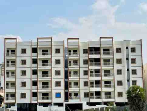 a white building with many windows