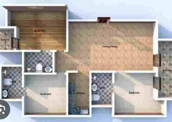Spacious 3BHK Apartment in Alwar Bypass Road